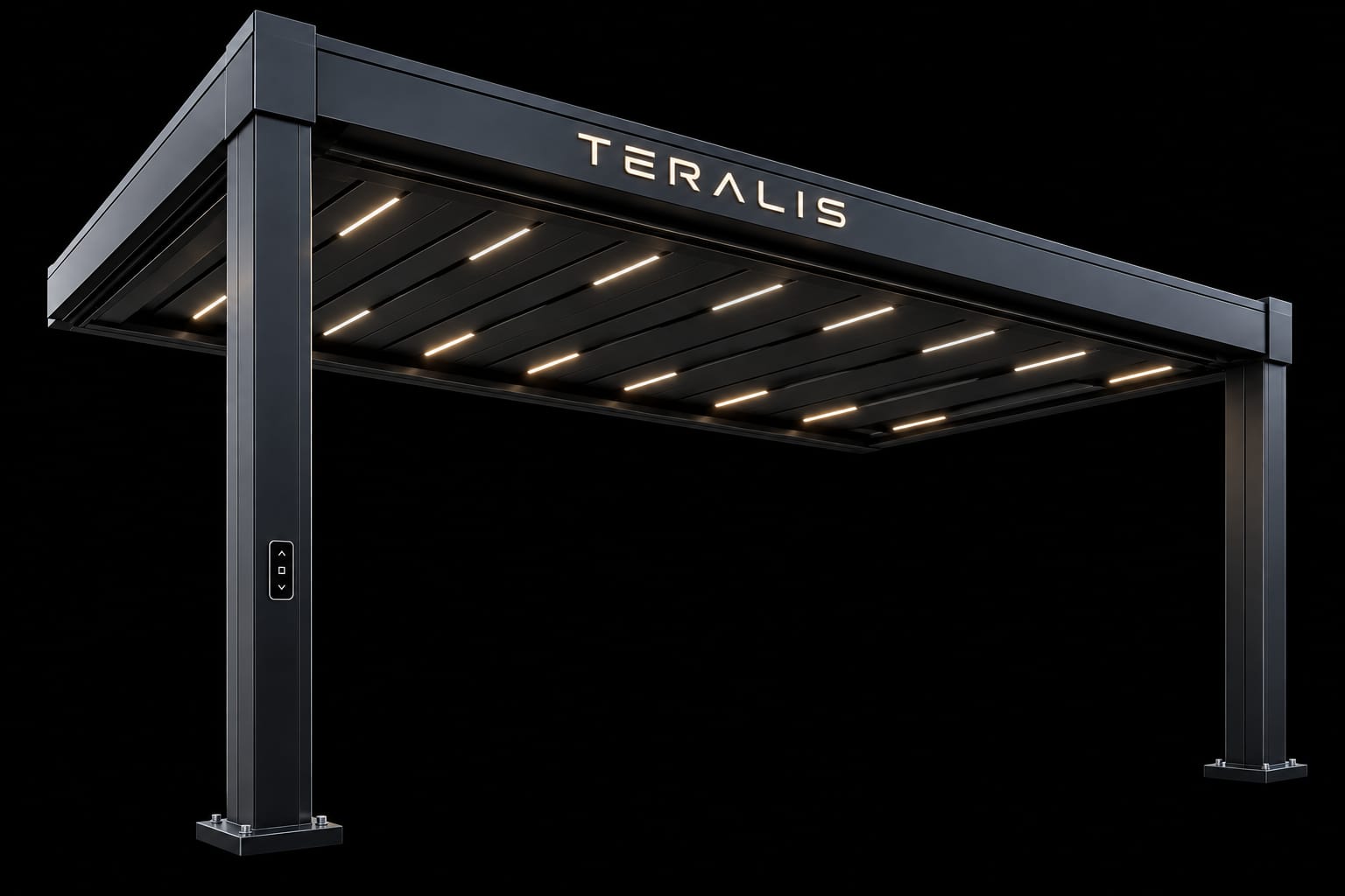 HERCULES ağır yük pergola sistemi LED aydınlatmalı tavan detayı